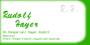 rudolf hayer business card